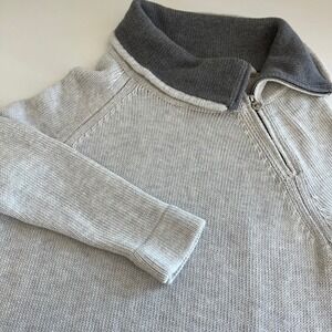 Soft Surroundings Women's Gray Cowl Neck Zip Asymmetrical Sweater PL Wool Blend